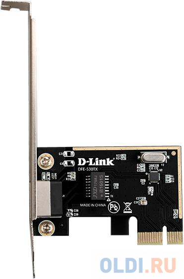 D-Link DFE-530TX/20/E1A, PCI-Express Network Adapter with 1 10/100Base-TX RJ-45 port.20pcs in package, Wake-On-LAN, 802.3x Flow Control, Microsoft Win adapter dlya flanca coraplax d 125 mm