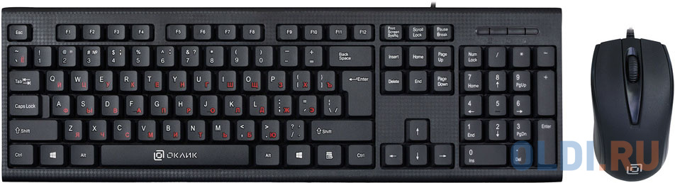 Клавиатура + мышь Oklick 630M клав:черный мышь:черный USB фото