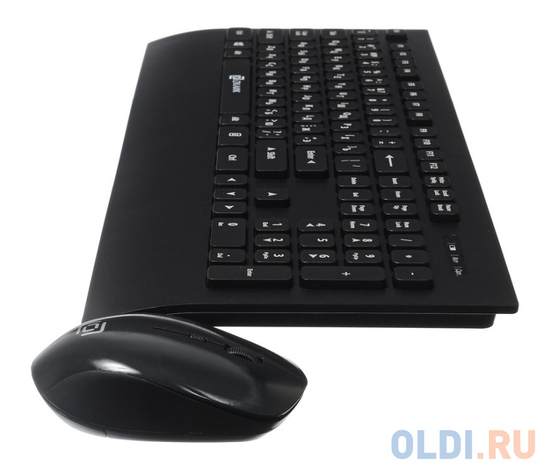Клавиатура + мышь Oklick 222M клав:черный мышь:черный USB беспроводная slim Multimedia фото