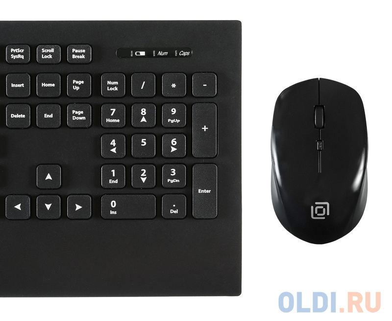 Клавиатура + мышь Oklick 222M клав:черный мышь:черный USB беспроводная slim Multimedia фото
