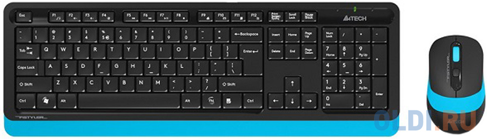 A-4Tech Клавиатура + мышь A4 Fstyler FG1010 BLUE клав:черный/синий мышь:черный/синий USB беспроводная [1147572] a 4tech клавиатура мышь a4 fstyler f1010 blue клав черный синий мышь черный синий usb[1147546]
