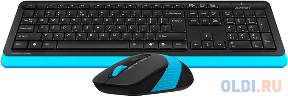 A-4Tech Клавиатура + мышь A4 Fstyler FG1010  BLUE клав:черный/синий мышь:черный/синий USB беспроводная [1147572] FG1010 BLUE - фото 2