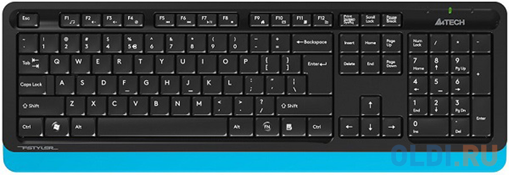 A-4Tech Клавиатура + мышь A4 Fstyler FG1010  BLUE клав:черный/синий мышь:черный/синий USB беспроводная [1147572] FG1010 BLUE - фото 3