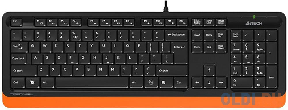 A-4Tech Клавиатура + мышь A4 Fstyler F1010 ORANGE клав:черный/оранжевый мышь:черный/оранжевый USB [1147551] - фото 6