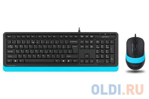 A-4Tech Клавиатура + мышь A4 Fstyler F1010 BLUE клав:черный/синий мышь:черный/синий USB[1147546] - фото 2