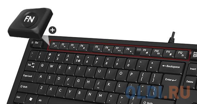 A-4Tech Клавиатура + мышь A4 Fstyler F1010 BLUE клав:черный/синий мышь:черный/синий USB[1147546] - фото 5