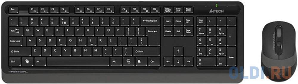 A-4Tech Клавиатура + мышь A4 Fstyler FG1010 GREY клав:черный/серый мышь:черный/серый USB беспроводная [1147570] мышь проводная a4tech n 500fs чёрный usb