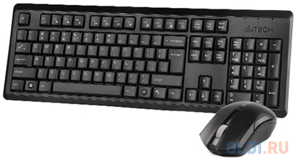 Клавиатура + мышь A4 V-Track 4200N клав:черный мышь:черный USB беспроводная клавиатура мышь a4tech fstyler fg1110 клав желтый мышь желтый usb беспроводная multimedia fg1110 bumblebee