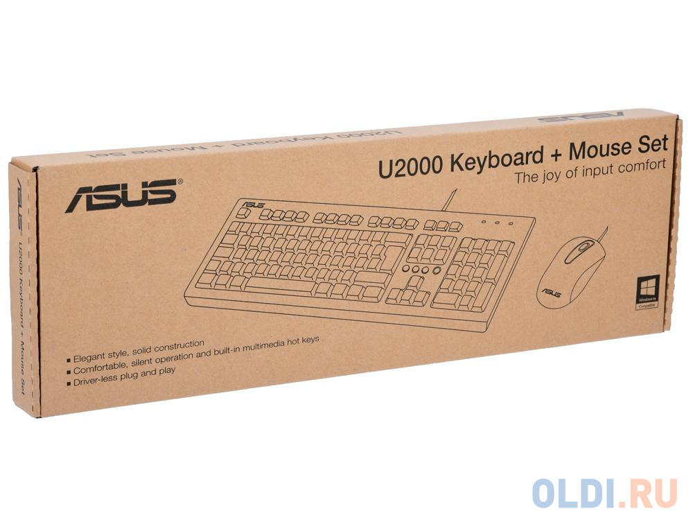 Комплект Asus U2000 черный USB 90-XB1000KM00050 - фото 5