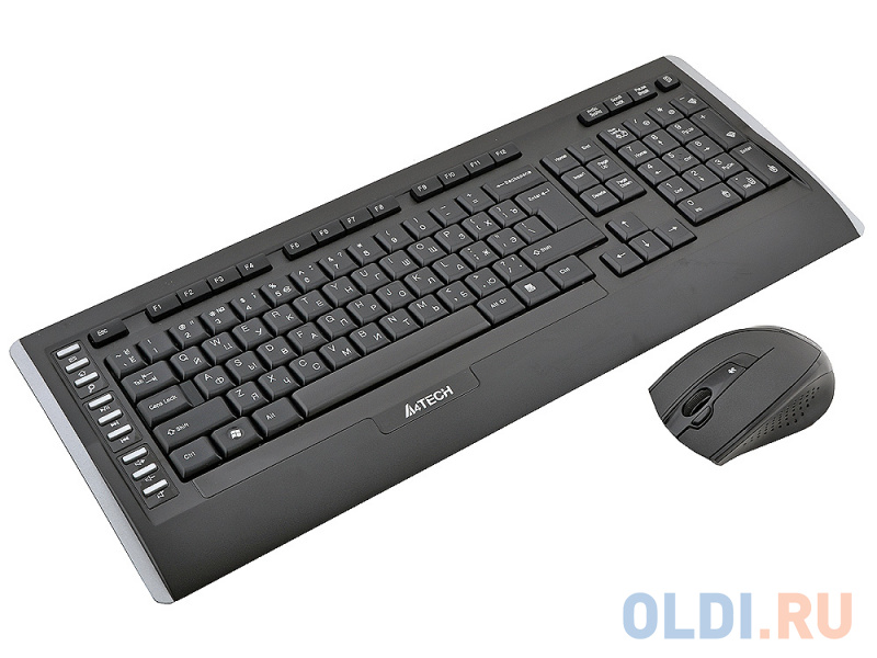 Клавиатура + Мышь A4Tech 9300F USB Black 2.4G наноприемник фото
