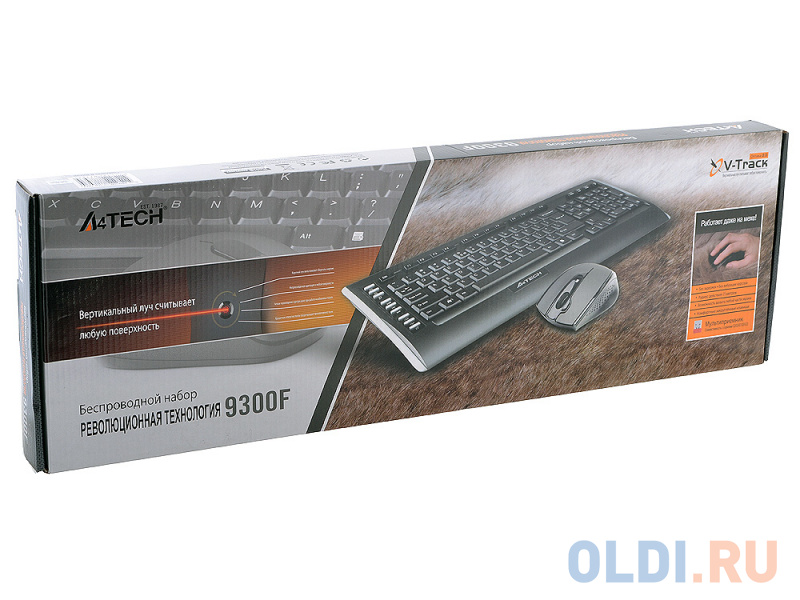 Клавиатура + Мышь A4Tech 9300F USB Black 2.4G наноприемник фото