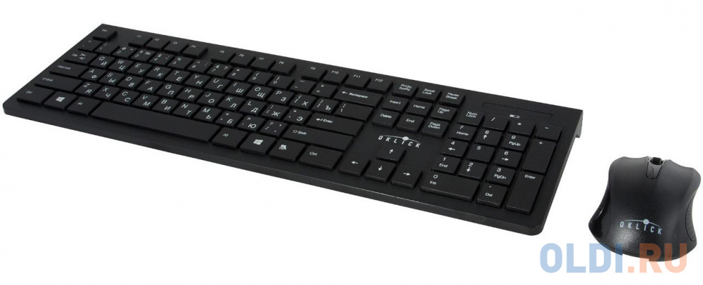 Клавиатура + мышь Oklick 250M клав:черный мышь:черный USB беспроводная slim MK5301 250M - фото 3