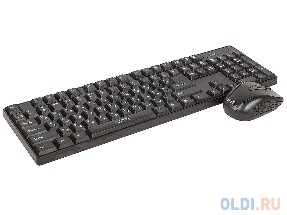 Клавиатура + мышь Oklick 210M клав:черный мышь:черный USB беспроводная