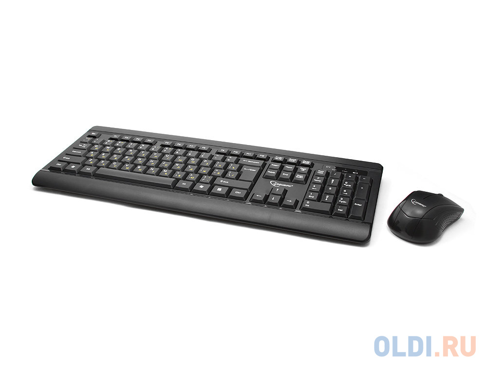 Комплект клавиатура + мышь беспров. Gembird KBS-8001,черный, 2.4ГГц/10м, 1000DPI,  мини-приемник- USB - фото 2