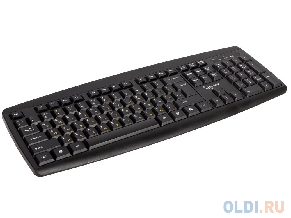 Комплект клавиатура + мышь беспров. Gembird KBS-8000,черный, 2.4ГГц/10м, 1600DPI,  мини-приемник- USB - фото 1