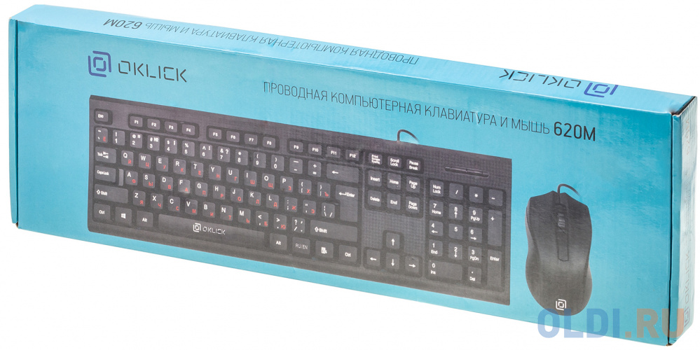 Клавиатура + мышь Oklick 620M клав:черный мышь:черный USB фото