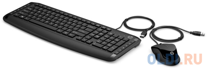Клавиатура + мышь HP Pavilion KeyboardandMouse200 клав:черный мышь:черный USB