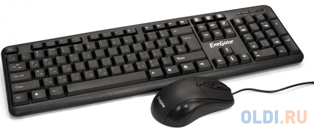 Exegate EX286204RUS Комплект ExeGate Professional Standard Combo MK120 (клавиатура влагозащищенная 104кл.+ мышь оптическая 1000dpi,3 кнопки и колесо п х соединитель оптического лотка 120 мм желтый