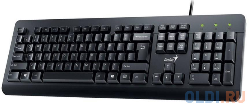 Комплект Genius клавиатура + мышь KM-160 (Only Laser), цвет черный, размер Клавиатура (ШxВxГ) 460x27x158 мм, Мышь 100x58x38 мм - фото 2