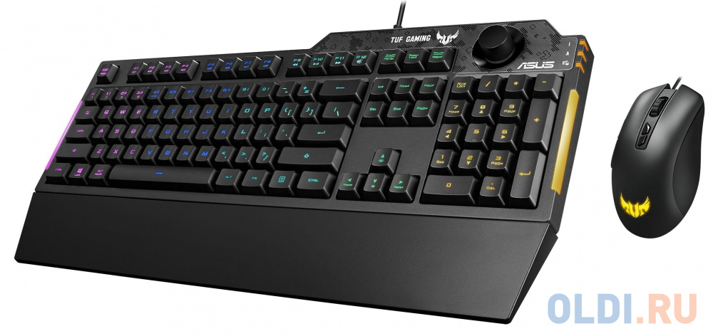 Набор ASUS TUF Gaming Combo K1 & M3 игровая клавиатура и мышь черные (USB, RGB подсветка, Mech-Brane, 7 кнопок, 7000 dpi, 90MP02A0-BCRA00), цвет черный