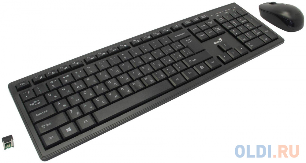Genius Smart KM-8200 multifunctional wireless combo, black, цвет черный, размер 460 х 29 х 172 мм, 527 грамм (клавиатура), 59 грамм (мышь)
