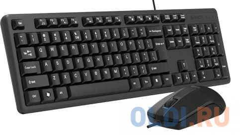 Клавиатура + мышь A4Tech KK-3330 клав:черный мышь:черный USB, цвет белые, размер Клавиатуры: 150 х 456 х 28 мм, мыши: 120 х 63 х 38 мм - фото 3