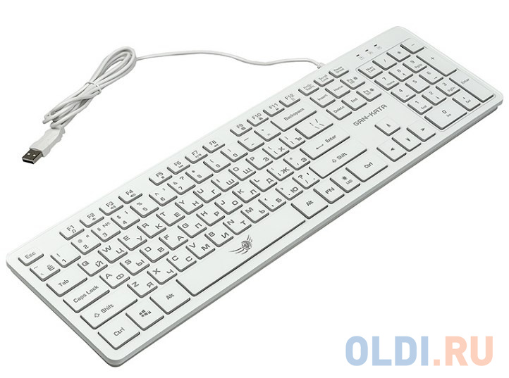 Dialog Проводной игровой набор KMGK-1707U WHITE Gan-Kata - клавиатура + опт. мышь с RGB подсветкой фото