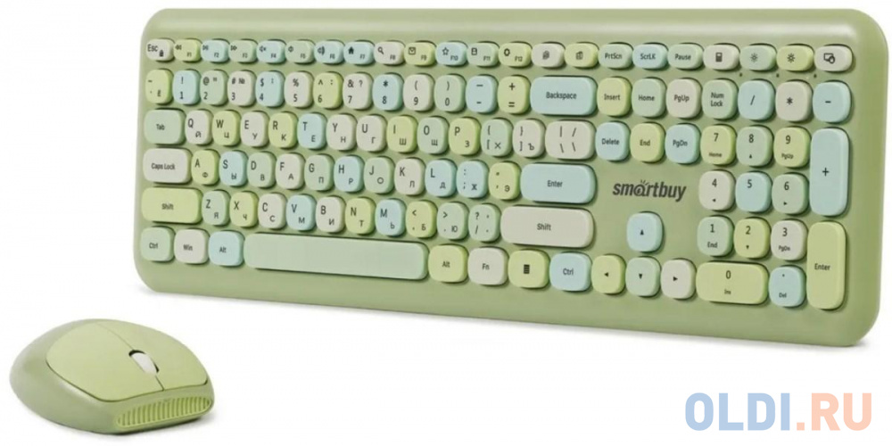 Комплект клавиатура+мышь мультимедийный Smartbuy 666395 зеленый [SBC-666395AG-G], цвет черный, размер (ДхШхВ) 103x66x36 мм - фото 2
