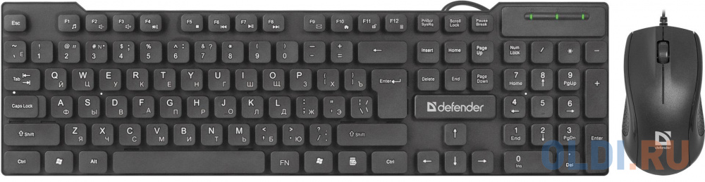Клавиатура + Мышь York C-777 RU, черный, USB,мультимедиа DEFENDER, цвет чёрный - фото 1