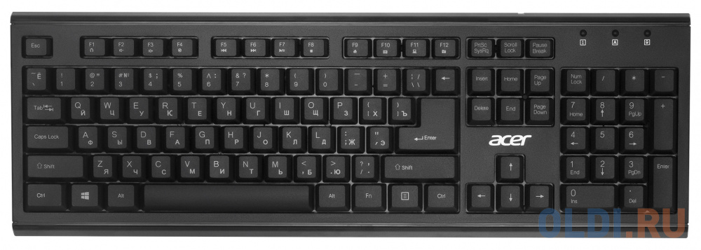 Клавиатура + мышь Acer OKR120 клав:черный мышь:черный USB беспроводная ZL.KBDEE.007 - фото 2