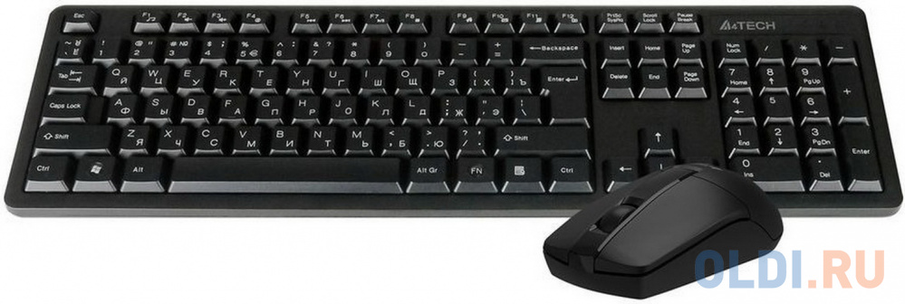 Клавиатура + мышь A4Tech 3330N клав:черный мышь:черный USB беспроводная Multimedia, цвет белый, размер Клавиатуры 447 х 130 х 27 мм Мыши 98.5 х 59 х 37 мм - фото 2