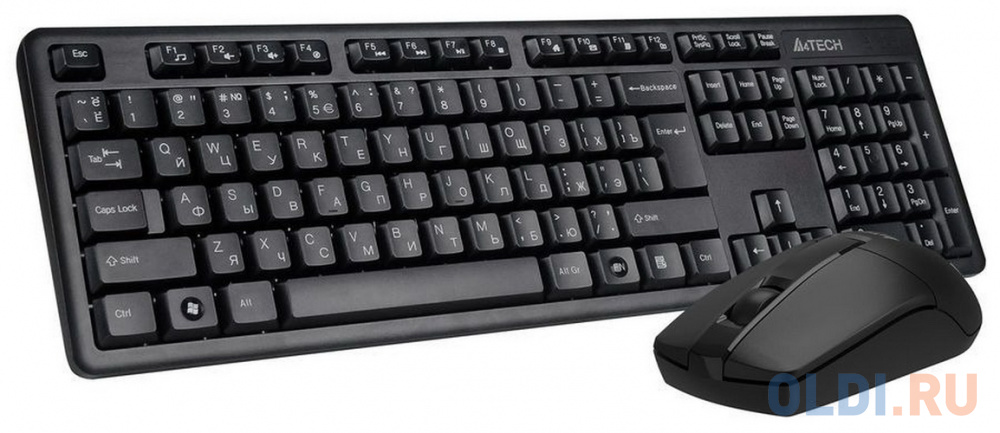 Клавиатура + мышь A4Tech 3330N клав:черный мышь:черный USB беспроводная Multimedia, цвет белый, размер Клавиатуры 447 х 130 х 27 мм Мыши 98.5 х 59 х 37 мм - фото 4