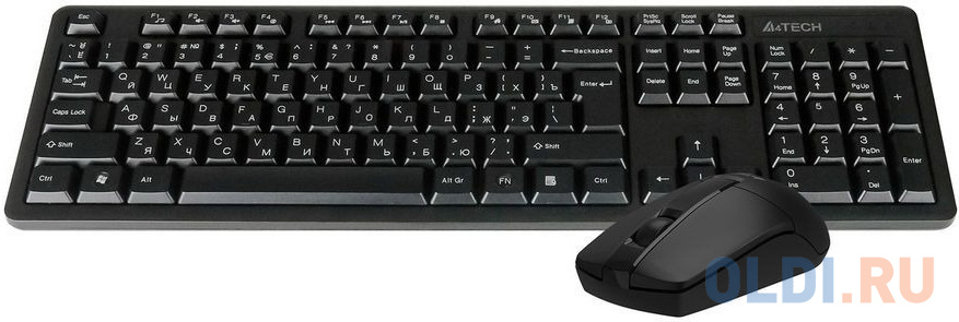 Клавиатура + мышь A4Tech 3330N клав:черный мышь:черный USB беспроводная Multimedia, цвет белый, размер Клавиатуры 447 х 130 х 27 мм Мыши 98.5 х 59 х 37 мм - фото 6