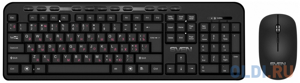 Беспроводной набор клавиатура + мышь Sven KB-C3200W (2,4 GHz, 114 кл, 1000-2000DPI) SV-019044 - фото 3