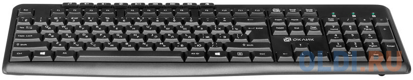 Клавиатура + мышь Оклик 225M клав:черный мышь:черный USB беспроводная Multimedia, цвет белый, размер клавиатуры 441 х 150 х 24 мм мыши100 х 60 х 37 мм - фото 7