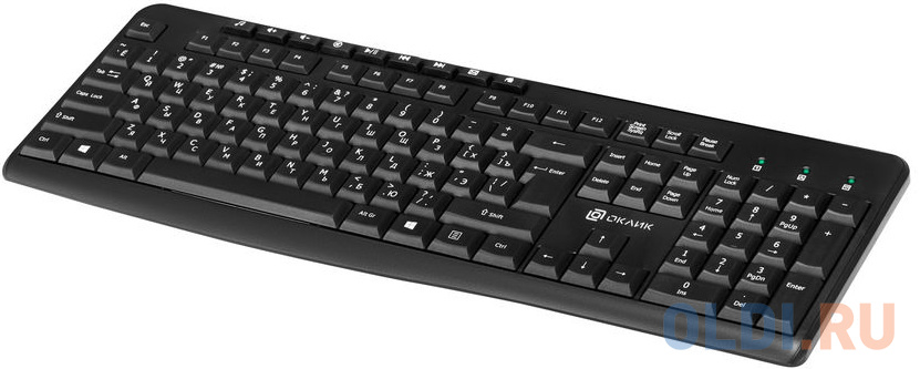 Клавиатура + мышь Оклик 225M клав:черный мышь:черный USB беспроводная Multimedia, цвет белый, размер клавиатуры 441 х 150 х 24 мм мыши100 х 60 х 37 мм - фото 8