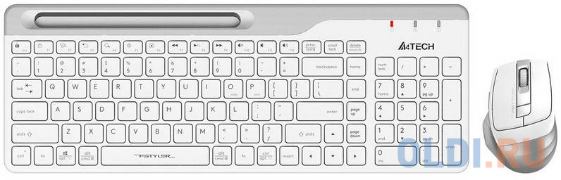 Клавиатура + мышь A4Tech Fstyler FB2535C клав:белый/серый мышь:белый/серый USB беспроводная Bluetooth/Радио slim мышь беспроводная a4tech fstyler fb10c белый серый usb радиоканал