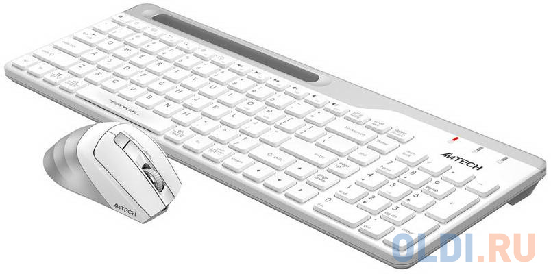 Клавиатура + мышь A4Tech Fstyler FB2535C клав:белый/серый мышь:белый/серый USB беспроводная Bluetooth/Радио slim, цвет белый/серый, размер 396 х 145 х 25 мм/105 х 70 х 42 мм - фото 2
