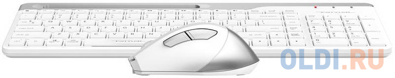 Клавиатура + мышь A4Tech Fstyler FB2535C клав:белый/серый мышь:белый/серый USB беспроводная Bluetooth/Радио slim, цвет белый/серый, размер 396 х 145 х 25 мм/105 х 70 х 42 мм - фото 5