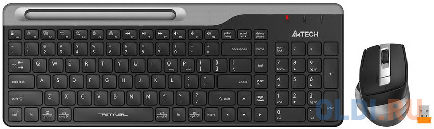 Клавиатура + мышь A4Tech Fstyler FB2535C клав:черный/серый мышь:черный/серый USB беспроводная Bluetooth/Радио slim, цвет черный/серый, размер 396 х 145 х 25 мм/105 х 70 х 42 мм - фото 4