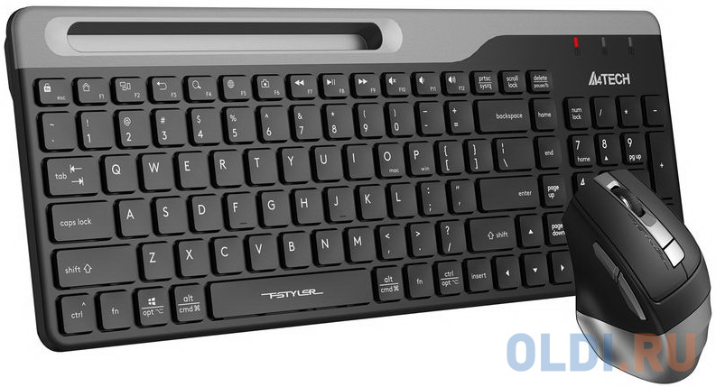 Клавиатура + мышь A4Tech Fstyler FB2535C клав:черный/серый мышь:черный/серый USB беспроводная Bluetooth/Радио slim, цвет черный/серый, размер 396 х 145 х 25 мм/105 х 70 х 42 мм - фото 5