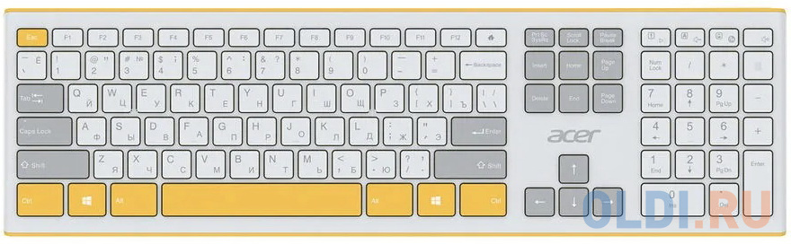 Клавиатура + мышь Acer OCC200 клав:жёлтый мышь:жёлтый USB беспроводная slim Multimedia ZL.ACCEE.002 - фото 3