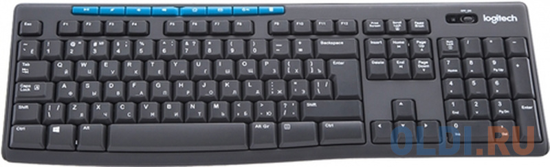 Комплект беспроводной Logitech MK275 клавиатура черная, 112 клавиш с защитой от воды, мышь черная, оптическая, 1000dpi, 3 кнопки, 2.4GHz, USB-ресивер фото
