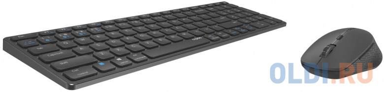 Клавиатура + мышь Rapoo 9700М DARK GREY клав:серый мышь:серый USB беспроводная Bluetooth/Радио slim Multimedia (14521) фото