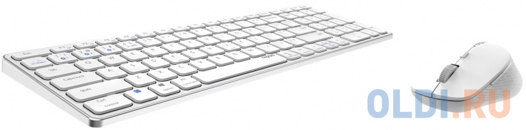 Клавиатура + мышь Rapoo 9700M WHITE клав:белый мышь:белый USB беспроводная Bluetooth/Радио slim Multimedia (14522) фото