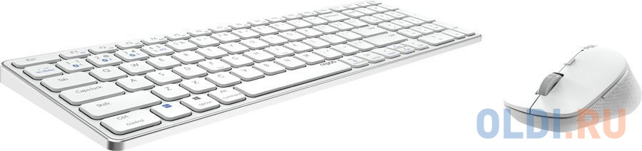 Клавиатура + мышь Rapoo 9700M WHITE клав:белый мышь:белый USB беспроводная Bluetooth/Радио slim Multimedia (14522) фото