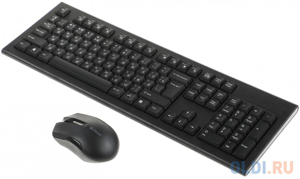 Клавиатура + мышь A4Tech 3000NS клав:черный мышь:черный USB беспроводная Multimedia клавиатура мышь a4tech 3330n клав мышь usb беспроводная multimedia