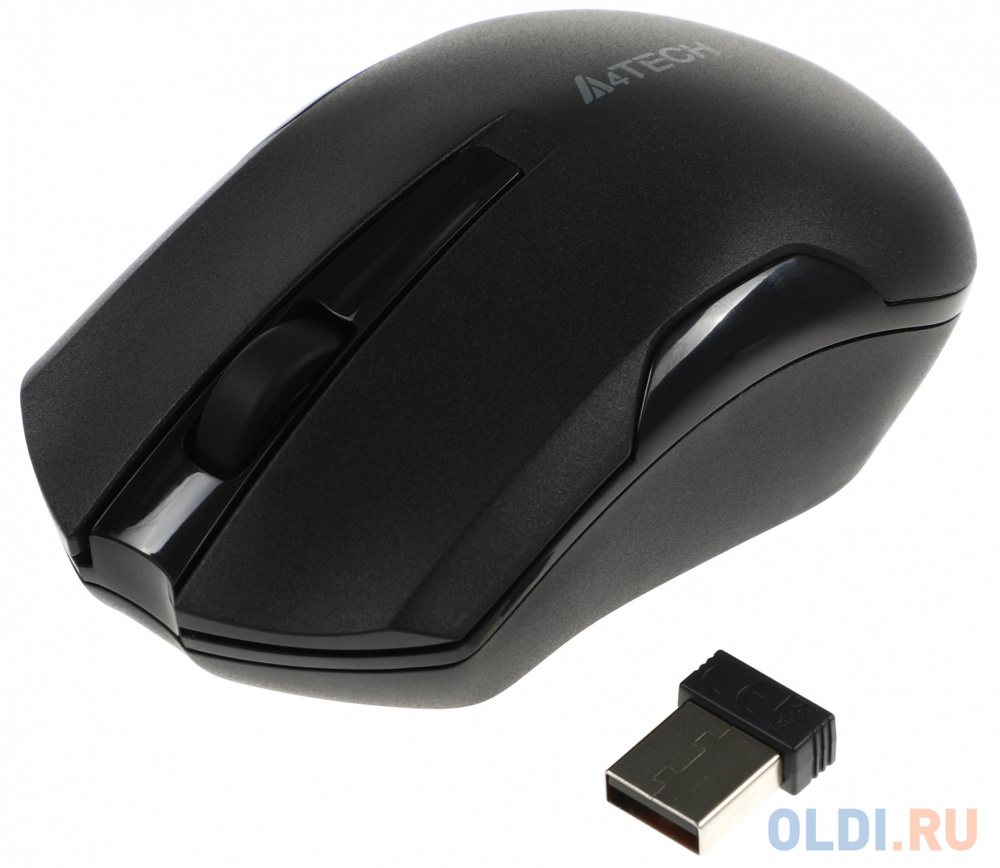 Клавиатура + мышь A4Tech 3000NS клав:черный мышь:черный USB беспроводная Multimedia - фото 4