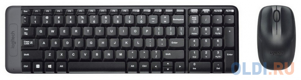 Комплект (клавиатура+мышь) Logitech MK220, USB, беспроводной, черный [920-003161] - 920-003161