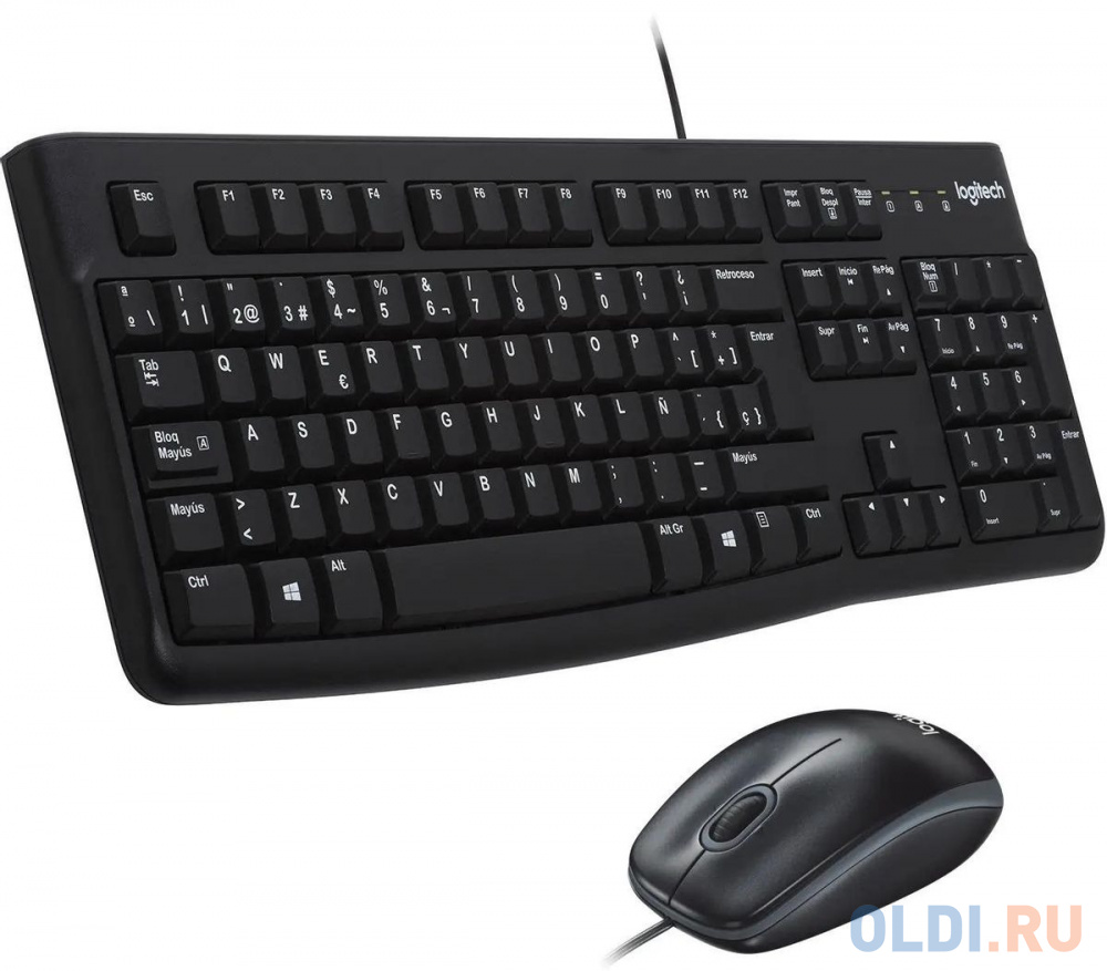 Клавиатура + мышь Logitech MK120 клав:черный мышь:черный/серый USB (920-002562)